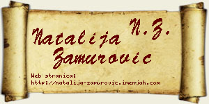 Natalija Zamurović vizit kartica